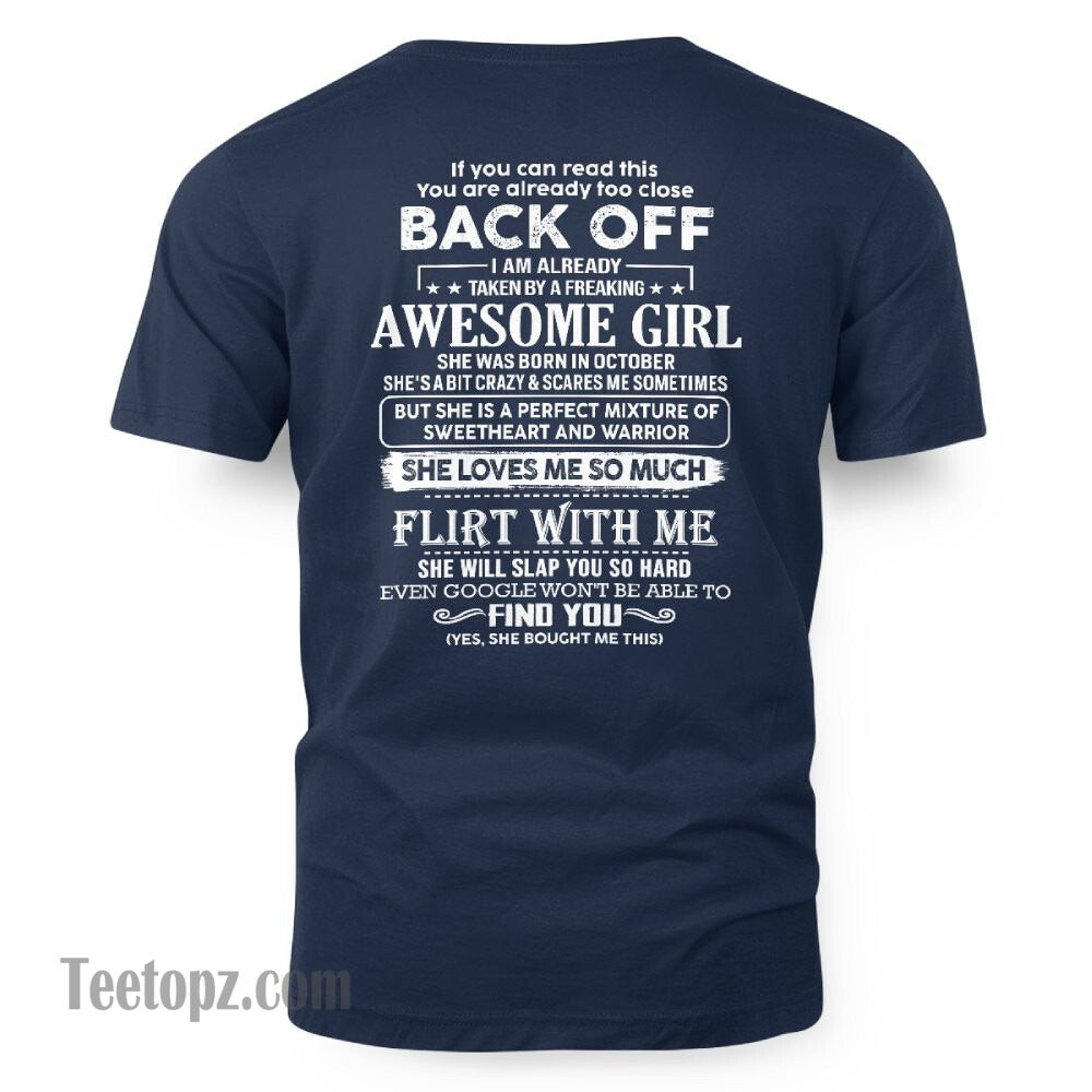 October ��� Awesome Girlfriend Born In October ��� Special gift for your Boyfriend ��� From Wife tracy10 (SKU06-25-10)