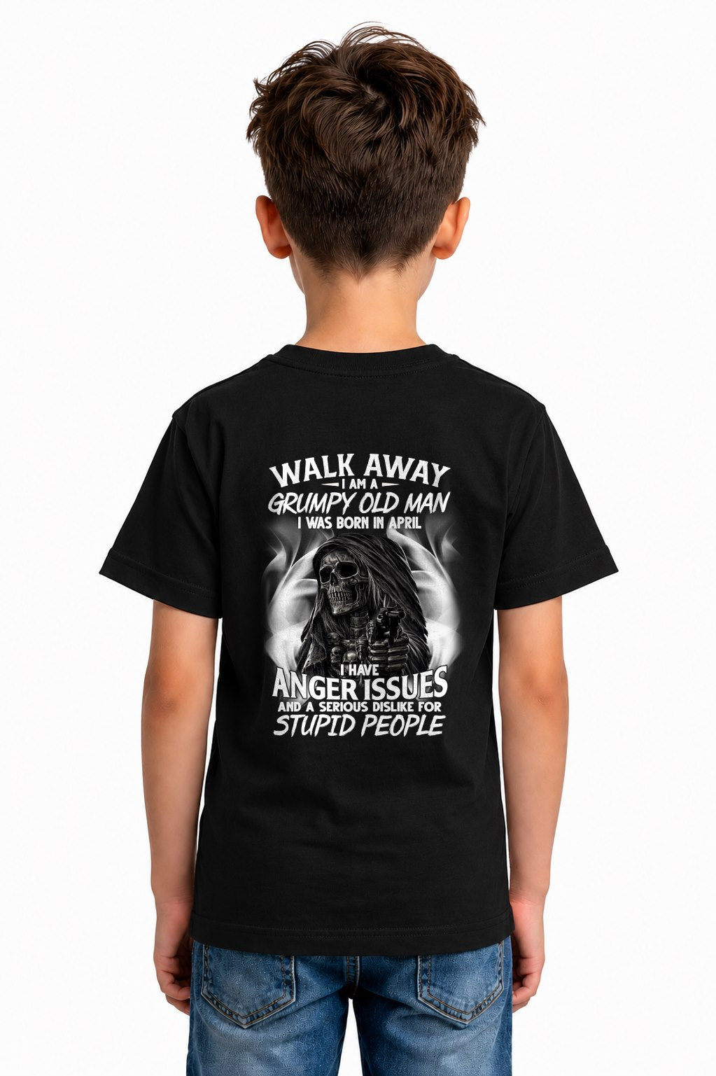 APRIL - As a Grumpy old man born in APRIL T-shirt For Man - TRACY04 (SKU2602-211-04)