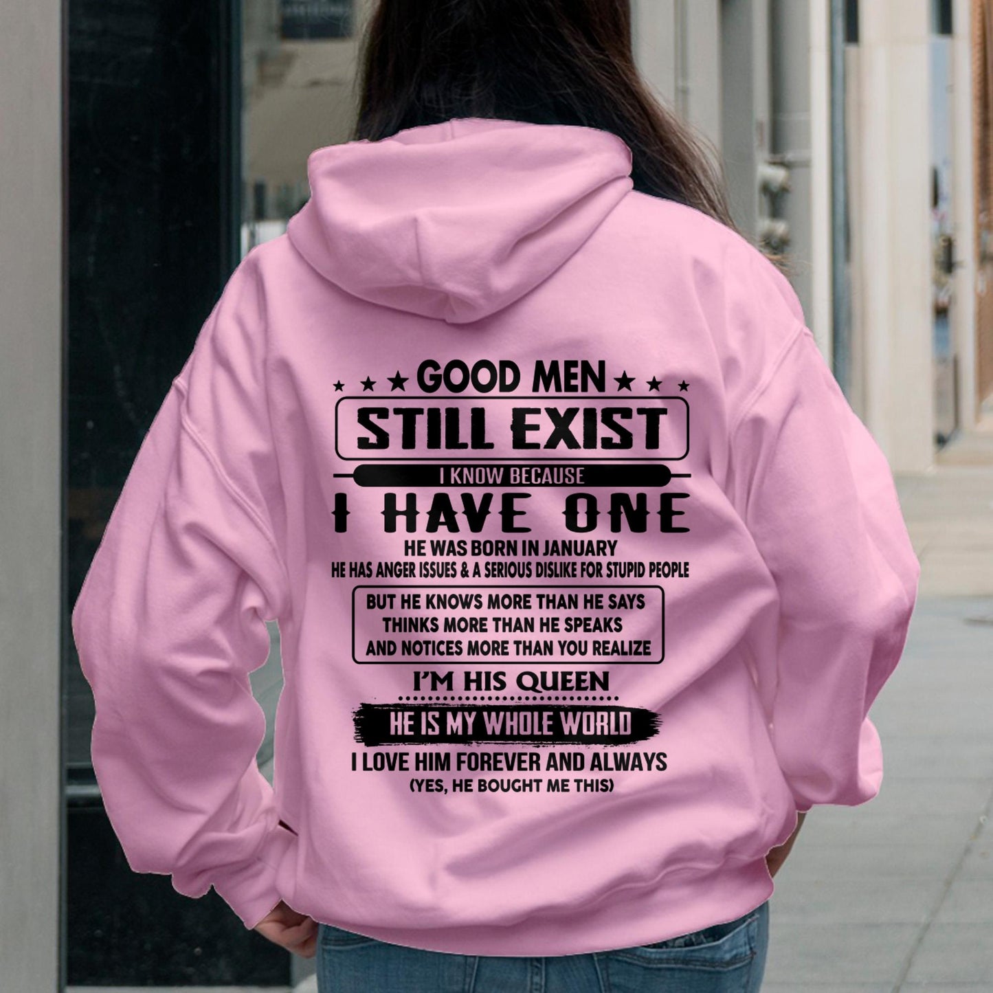 January - Good men Still Exist - gift for your girlfriend, wife from Husband - tracy01 (SKU-GMSAU-01)