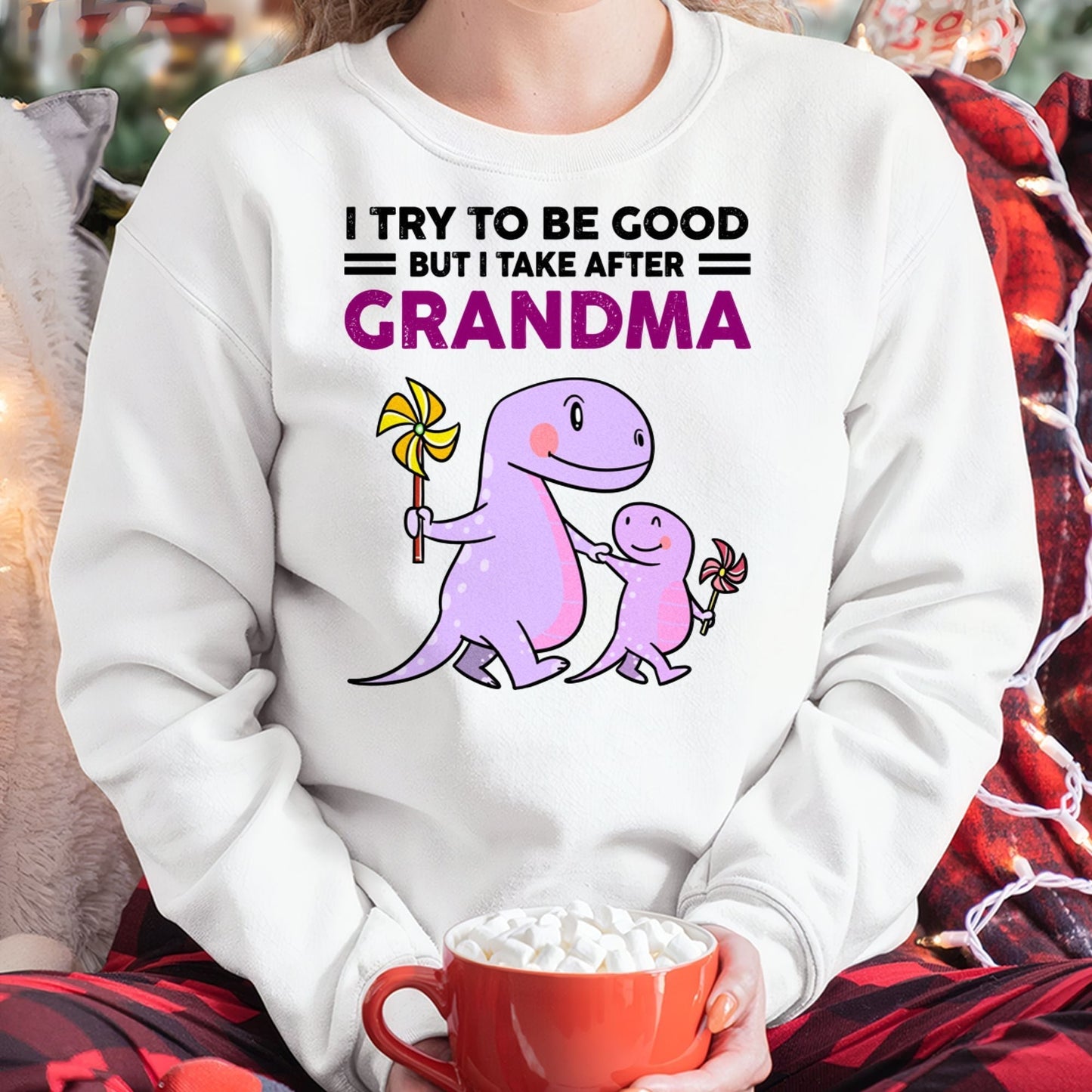 TRY TO BE GOOD BUT I TAKE AFTER GRANDMA- For granddaughter T shirt tracy00 (SKU07-87)