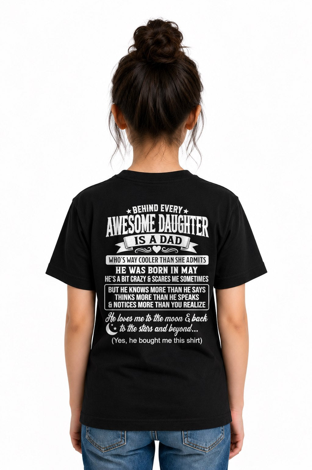 MAY - "DAD COOLER THAN DAUGHTER ADMITS" T-shirt From DAD - TRACY05 (SKU2606-249-05)