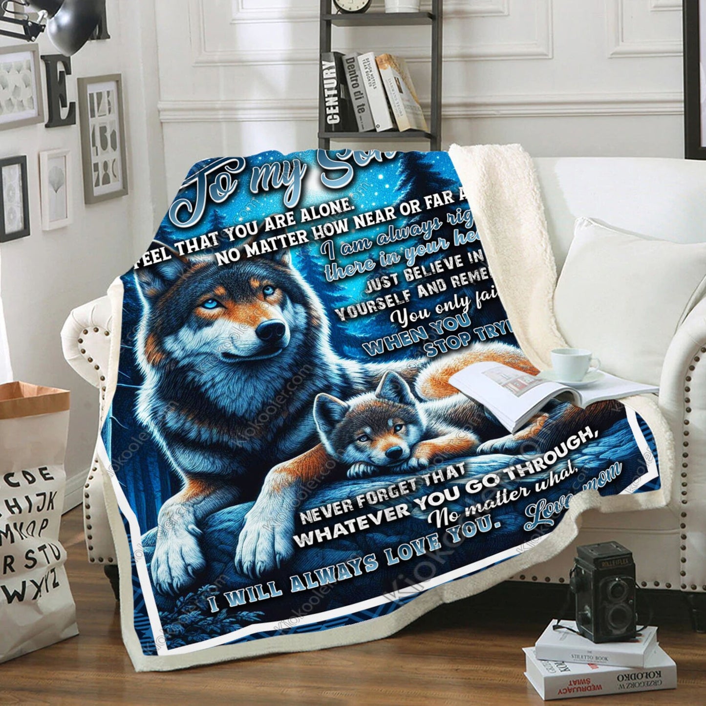 Special Blanket Never Alone Gift For Your Son - From Mom
