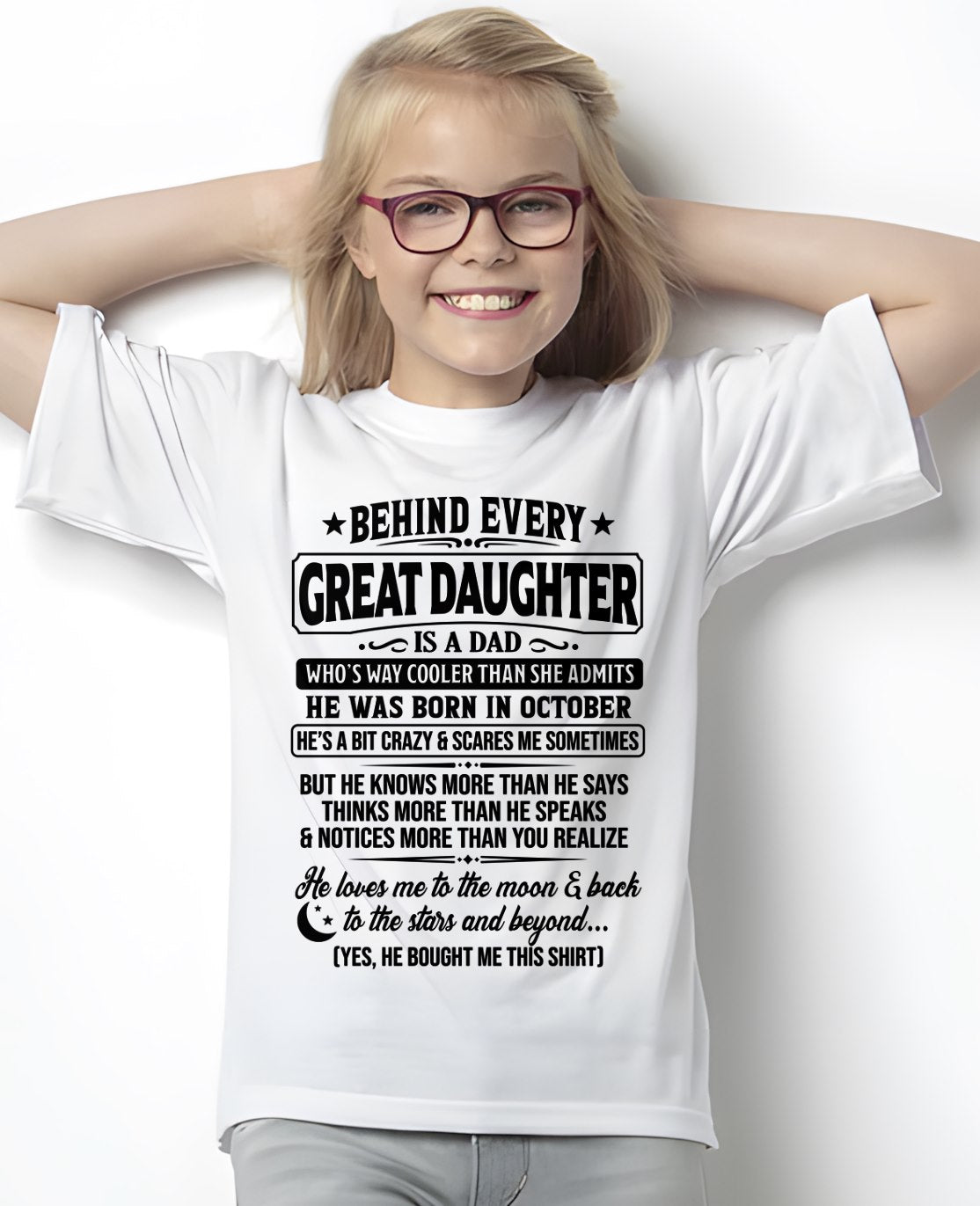 OCTOBER - DAD COOLER THAN DAUGHTER ADMITS To DAUGHTER From DAD - TRACY10 (SKU2606-137-10)
