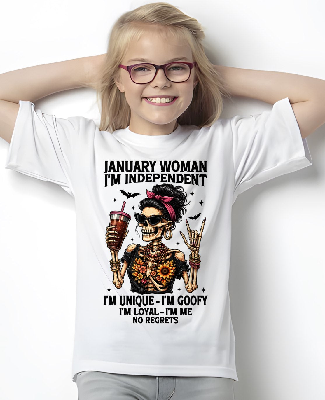 JANUARY - I'M UNIQUE GOOFY LOYAL For WOMAN T-Shirt - TRACY01 (SKU2606-33-01)