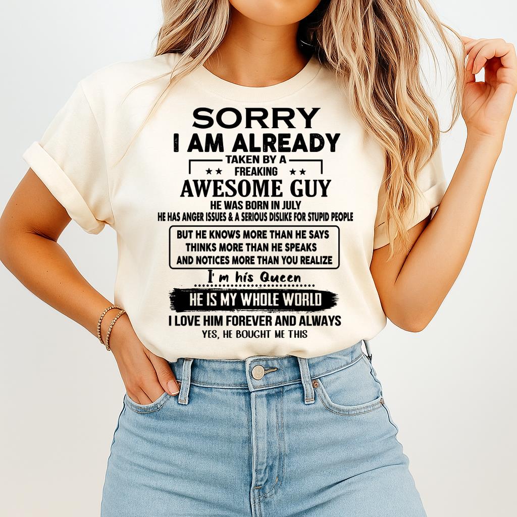 July - Awesome Guy - Perfect gift for your girlfriend or wife From Husband - XUAN07 (SKUT08-11-07)