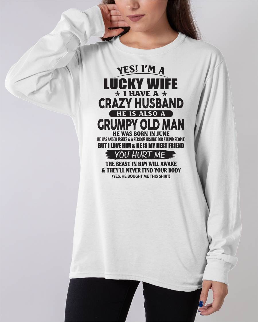 JUNE - TO MY WIFE - I'M A LUCKY WIFE - GIFT FROM HUSBAND - tracy06 (SKU11-30-06)