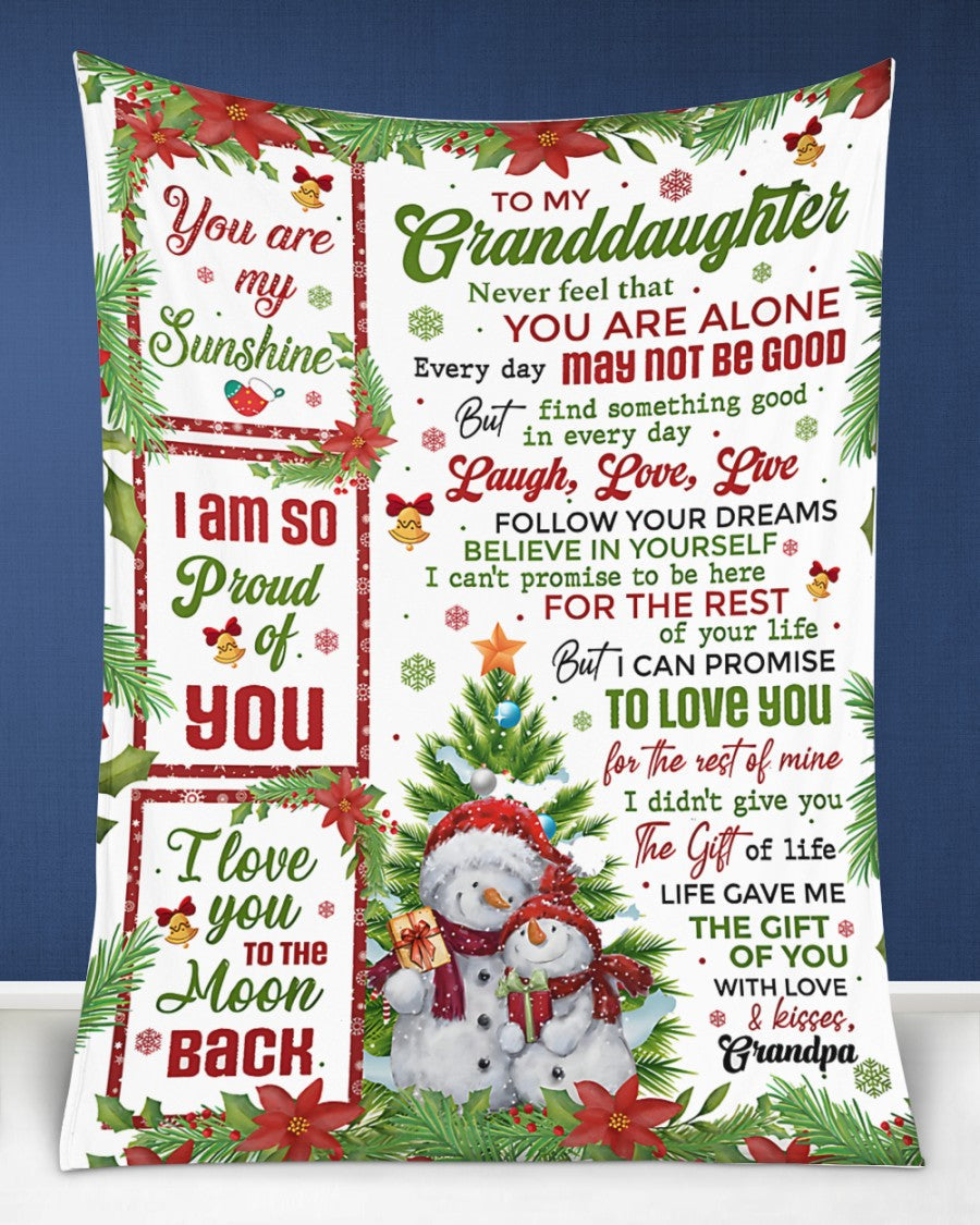 BLANKET FOR GRANDDAUGHTER – COMFORT & WARMTH CHRISTMAS GIFT FROM GRANDPA Sherpa Fleece Quilt Blanket tracy00 (SKUB10-184)
