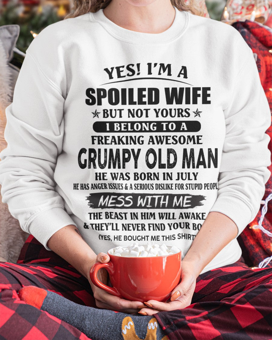 Grumpy Old Man July – Perfect gift for wife From Husband – tracy07 (SKU08-63-07)