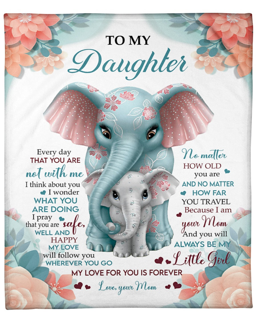 To my daughter - Gift for Daughter Blanket From Mom