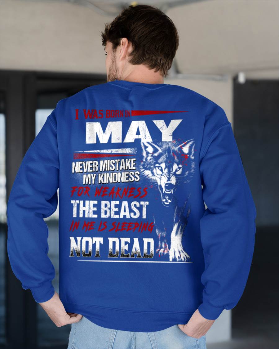 I Was Born In May Never Mistake My Kindness For Weakness - T-Shirt For Man - XUAN05 (SKU08-64-05)