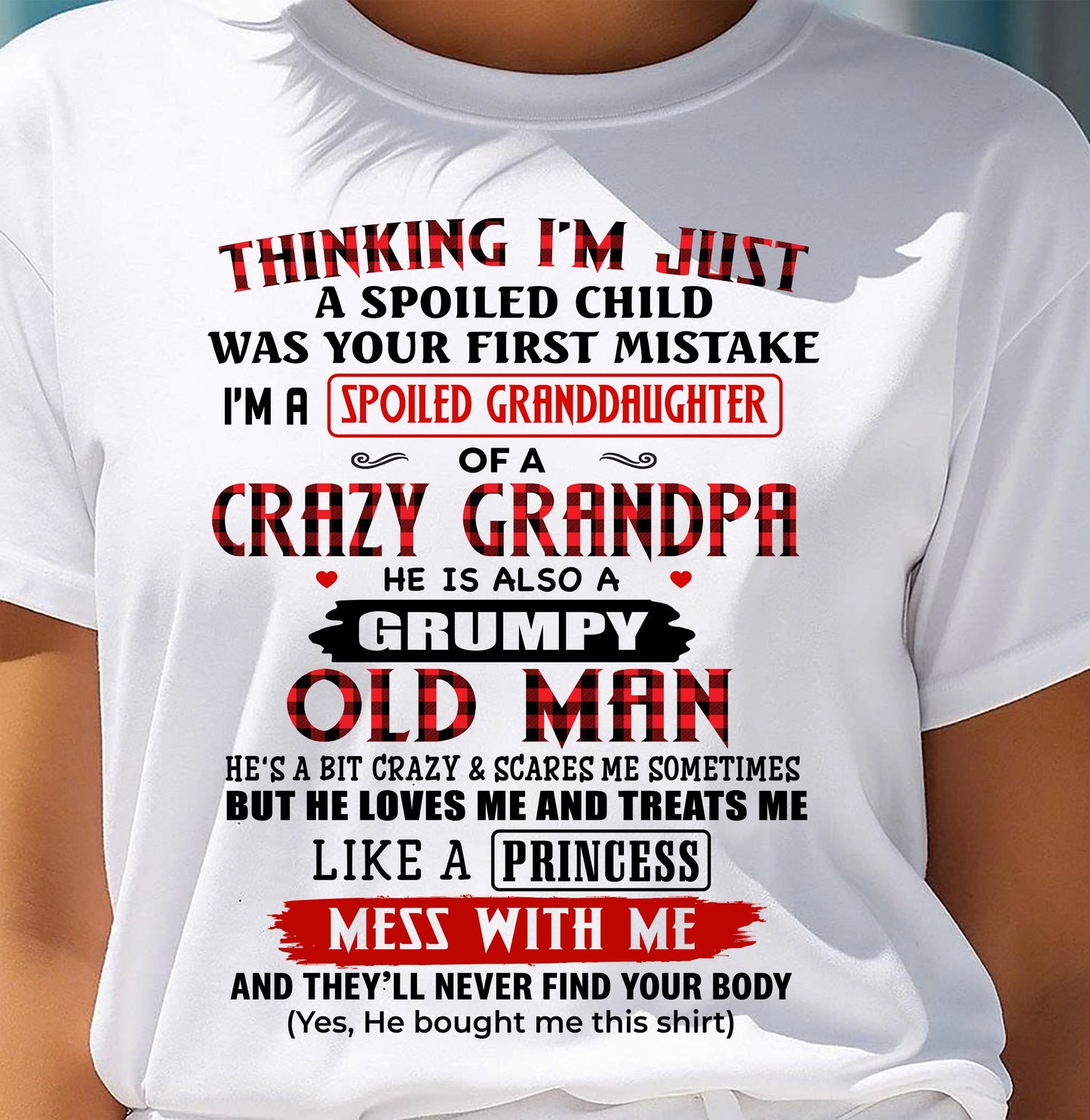 SPOILED GRANDDAUGHTER - GIFT FROM GRANDPA - tracy00 (SKU2602-117-00)