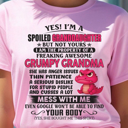 Yes! I'm A Spoiled Granddaughter - Gift For Grandson And Granddaughter From Grandma - XUAN00 (SKU09-96-00)