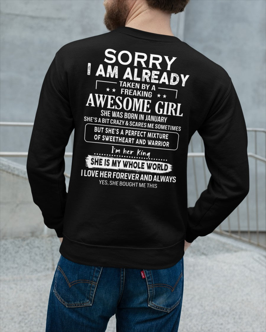 January - Awesome girl - Perfect gift for your boyfriend - (SKU04-86-01) - From Wife tracy01