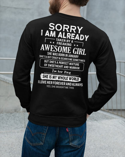 January - Awesome girl - Perfect gift for your boyfriend - (SKU04-86-01) - From Wife tracy01