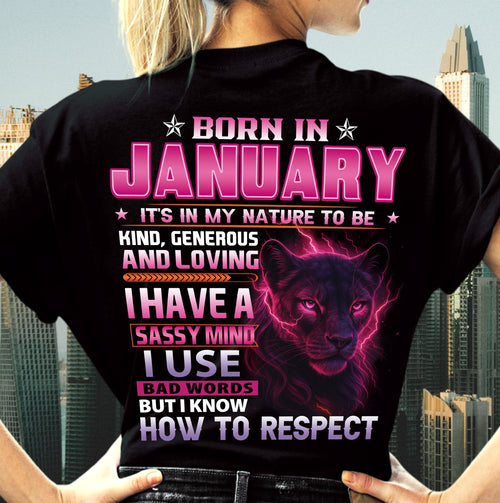 Born In January – T-Shirt For Woman – XUAN01 (SKU09-24-01)