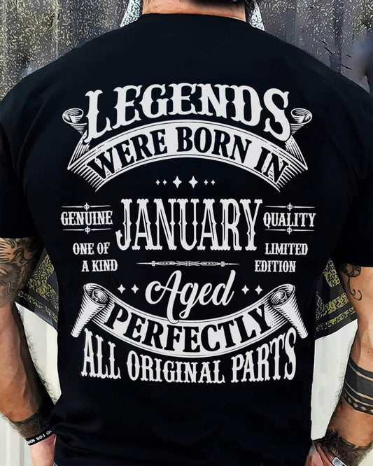 LEGENDS WERE BORN IN JANUARY - T-SHIRT FOR MAN - XUAN01 (SKU08-37-01)