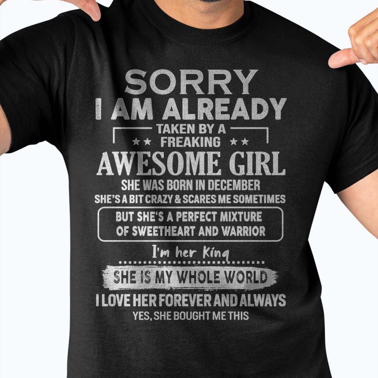 December - Awesome Girl - Perfect Gift For Your Boyfriend, Husband From Wife - tracy12 (SKU04-86MT-12)