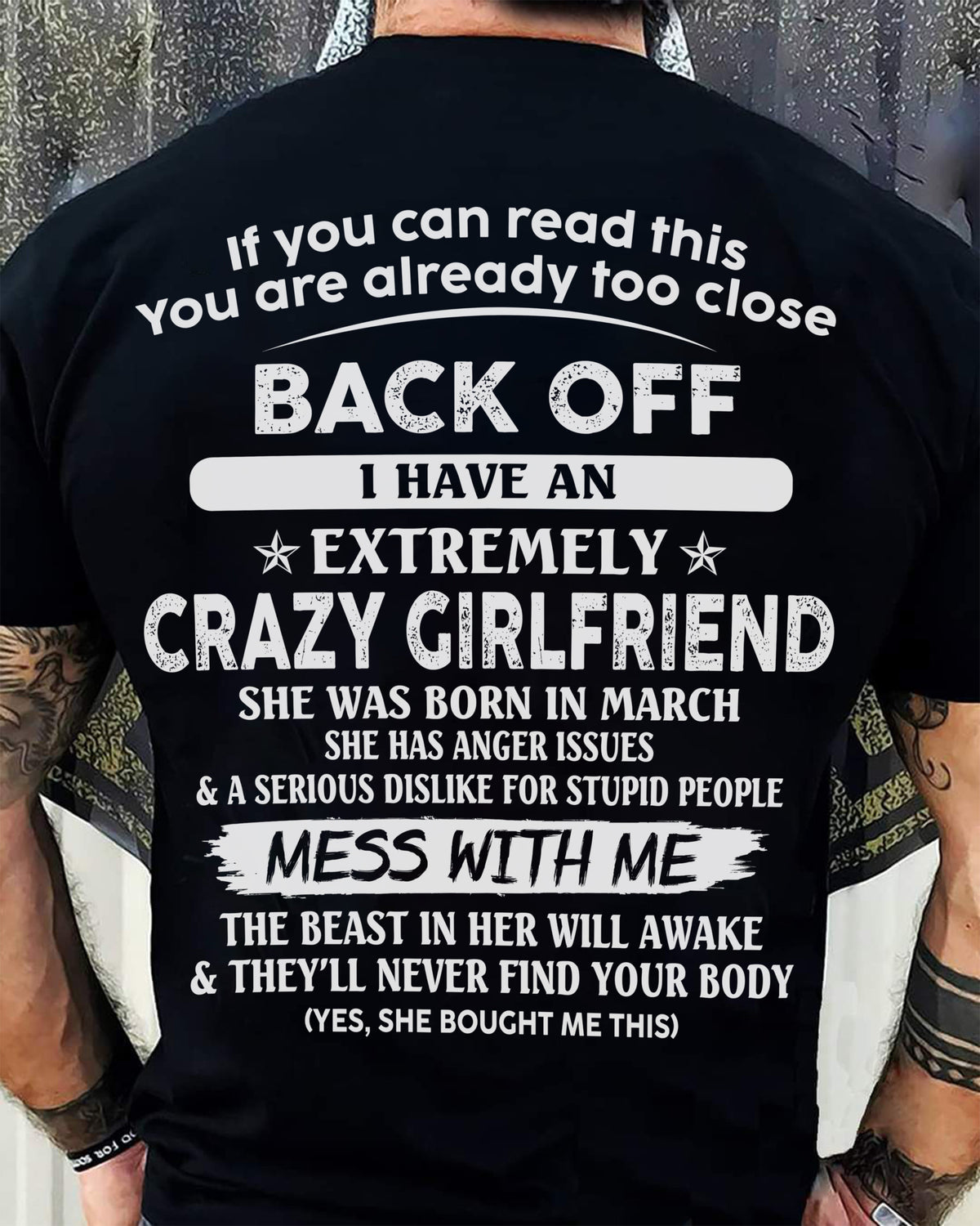 March - If You Can Read This You Are Already Too Close - Gift For Your Boyfriend, Husband From Wife - XUAN03 (SKU07-175-03)