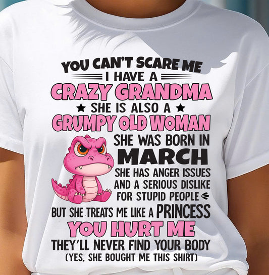 You Can’t Scare Me - Gift For Grandson And Granddaughter From Grandma - XUAN03 (SKU09-130-03)