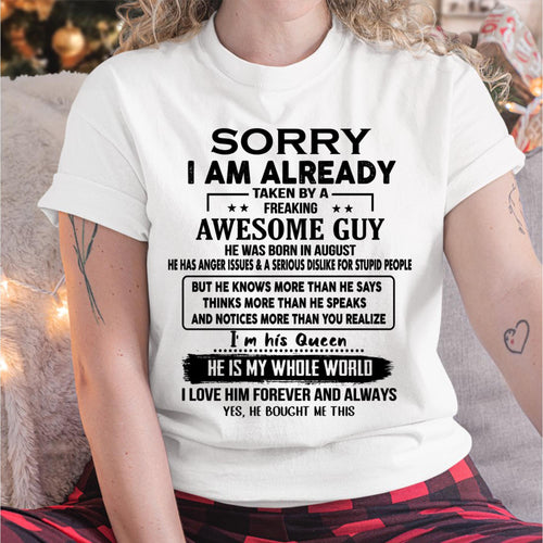 August - Awesome Guy - Perfect gift for your girlfriend or wife  From Husband - XUAN08 (SKUT08-11-08)