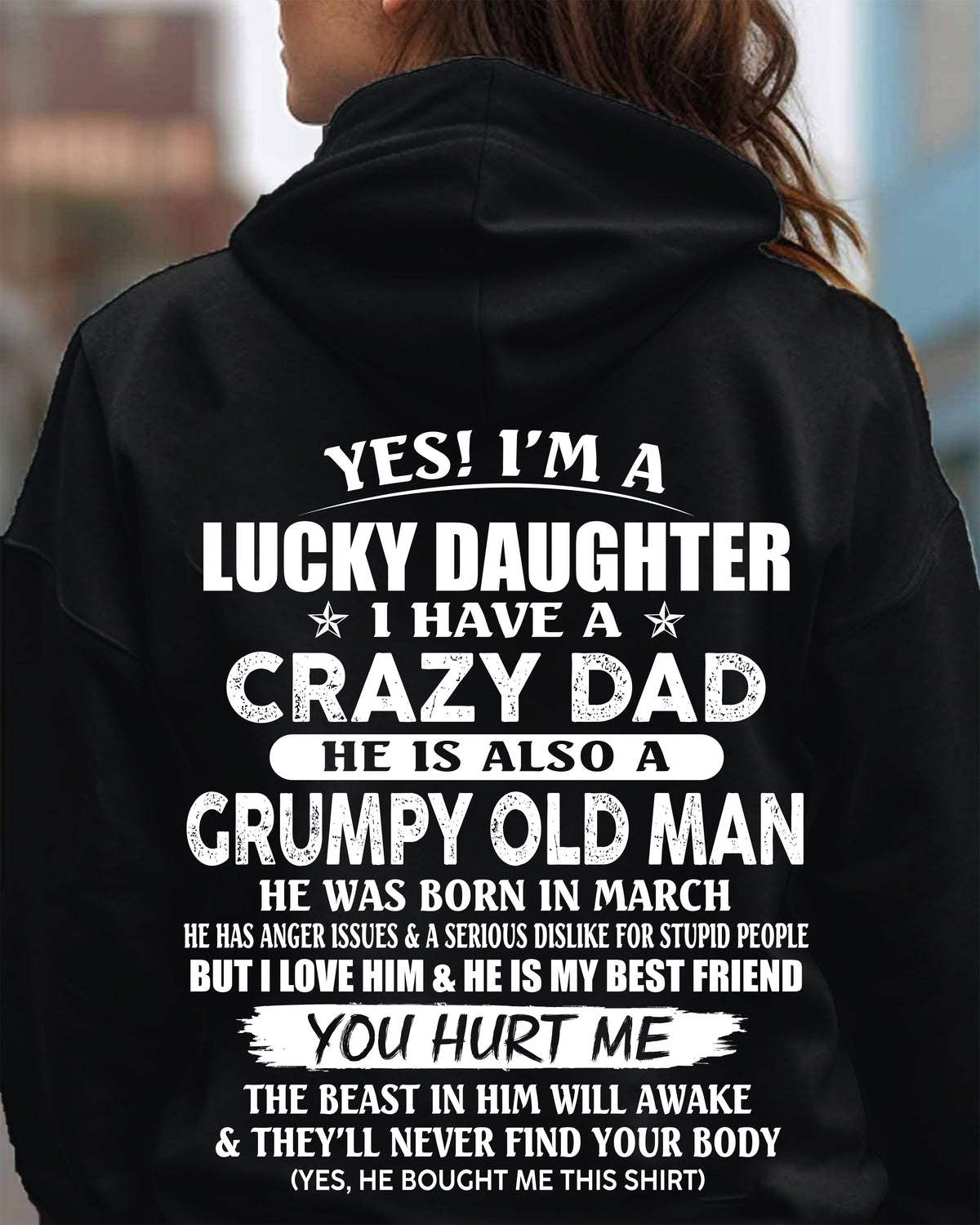 March - Awesome Grumpy Old Dad - Special gift for your daughter From Dad - KATE03 (SKU10-50-03)