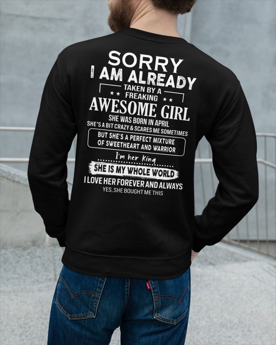 April - Awesome girl - Perfect gift for your boyfriend - (SKU04-86-04) - From Wife tracy04