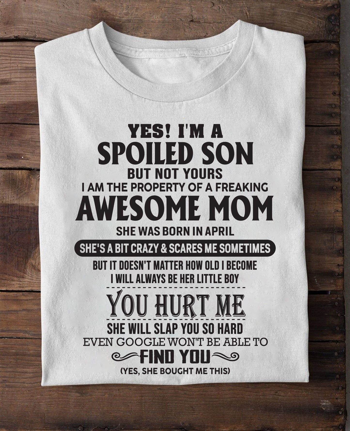 April - Awesome Mom - Perfect gift for son From Mom - XUAN04 (SKU-MS01-04)