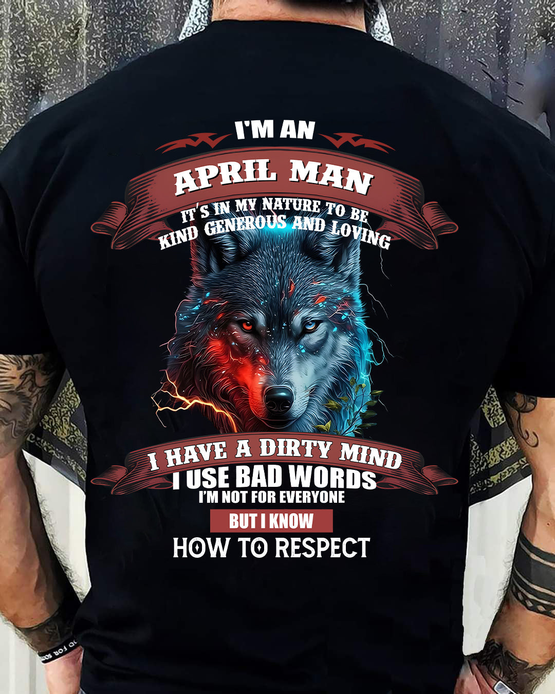 APRIL - KNOW HOW TO RESPECT - BIRTHDAY T-SHIRT FOR MEN - tracy04 (SKU12-162-04)