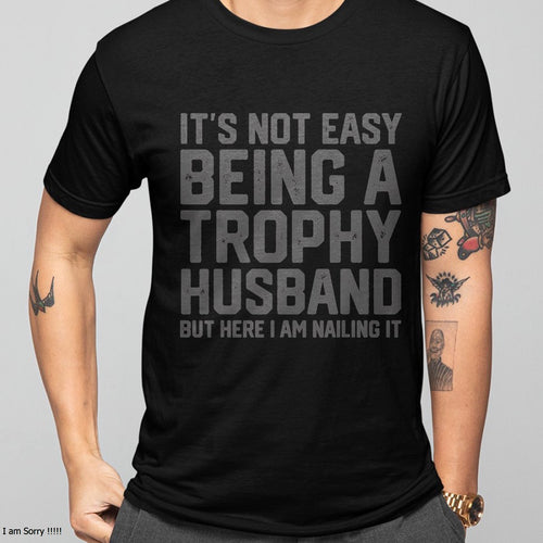 Vintage Funny Wedding Anniversary Design For Husband Mens T-Shirt From WIFE - TRACY00 (SKU-TRAN-1305019)