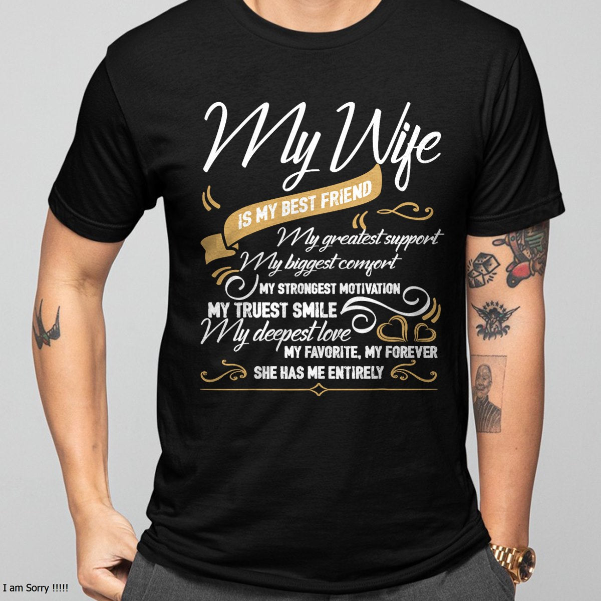 I Love My Wife T Shirt, My Wife is My Best Friend T Shirt From WIFE - TRACY00 (SKU-TRAN-1305015)