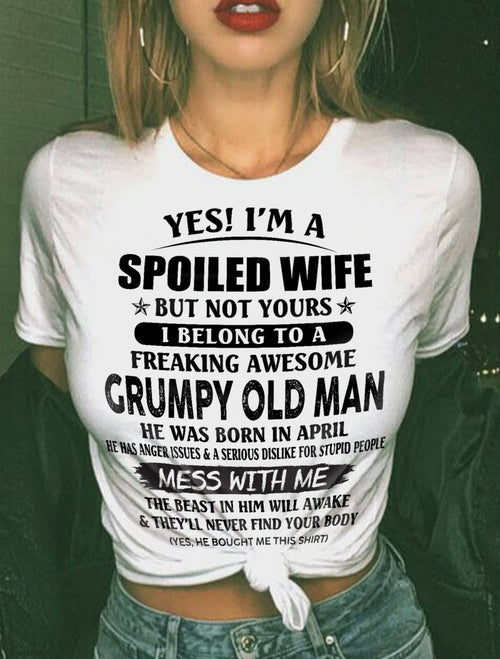 Grumpy Old Man April – Perfect gift for wife From Husband – tracy04 (SKU08-63-04)