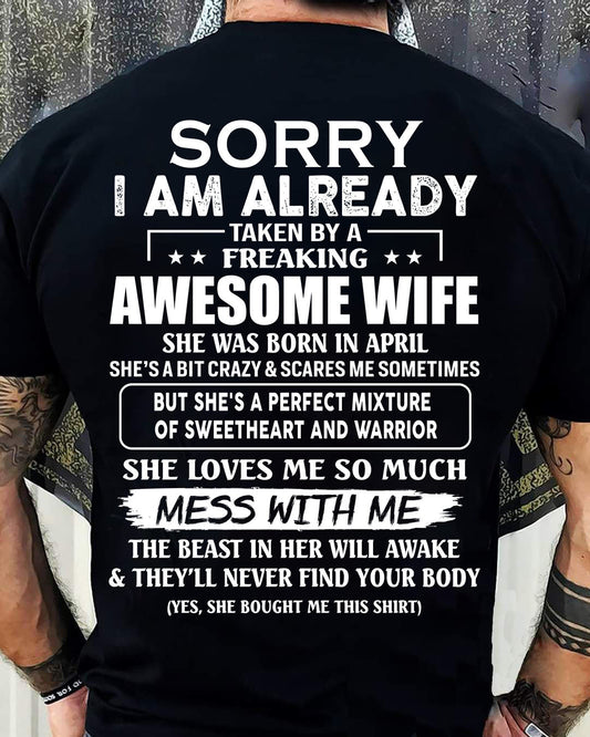 Wife Aril - Perfect gift for husband From Wife - tracy04 (SKU68-86-04)