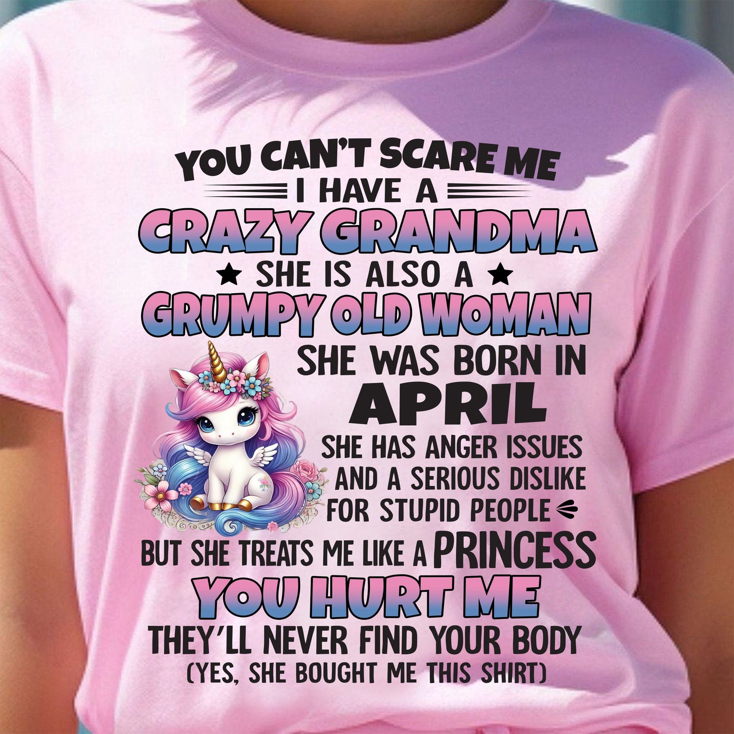 APRIL - YOU CAN'T SCARE ME - GIFT FROM GRANDMA - tracy04 (SKU09-106-04)