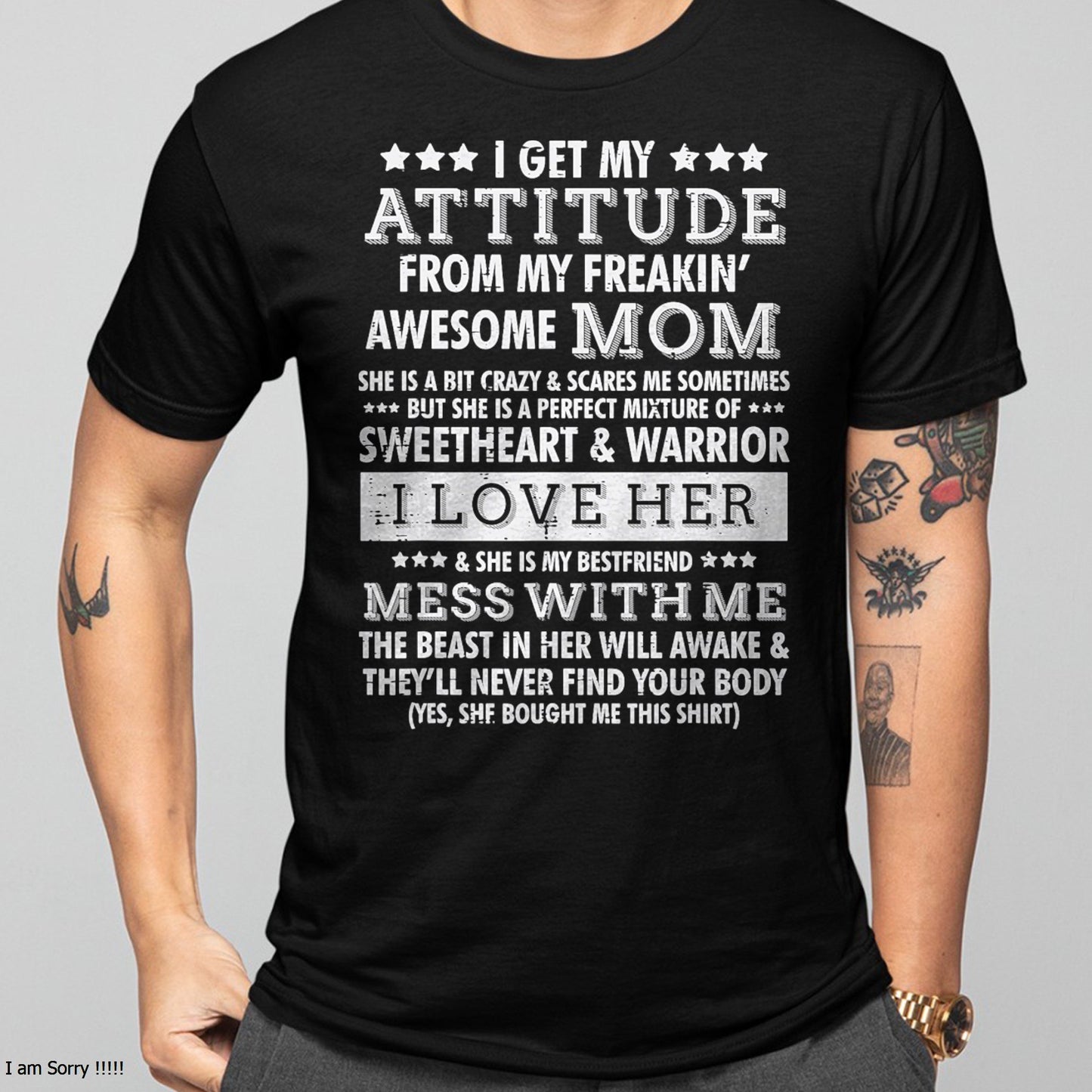 I Get My Attitude from My Mom Funny Women Gift T-Shirt From MOM - TRACY00 (SKU-TRAN-120505)