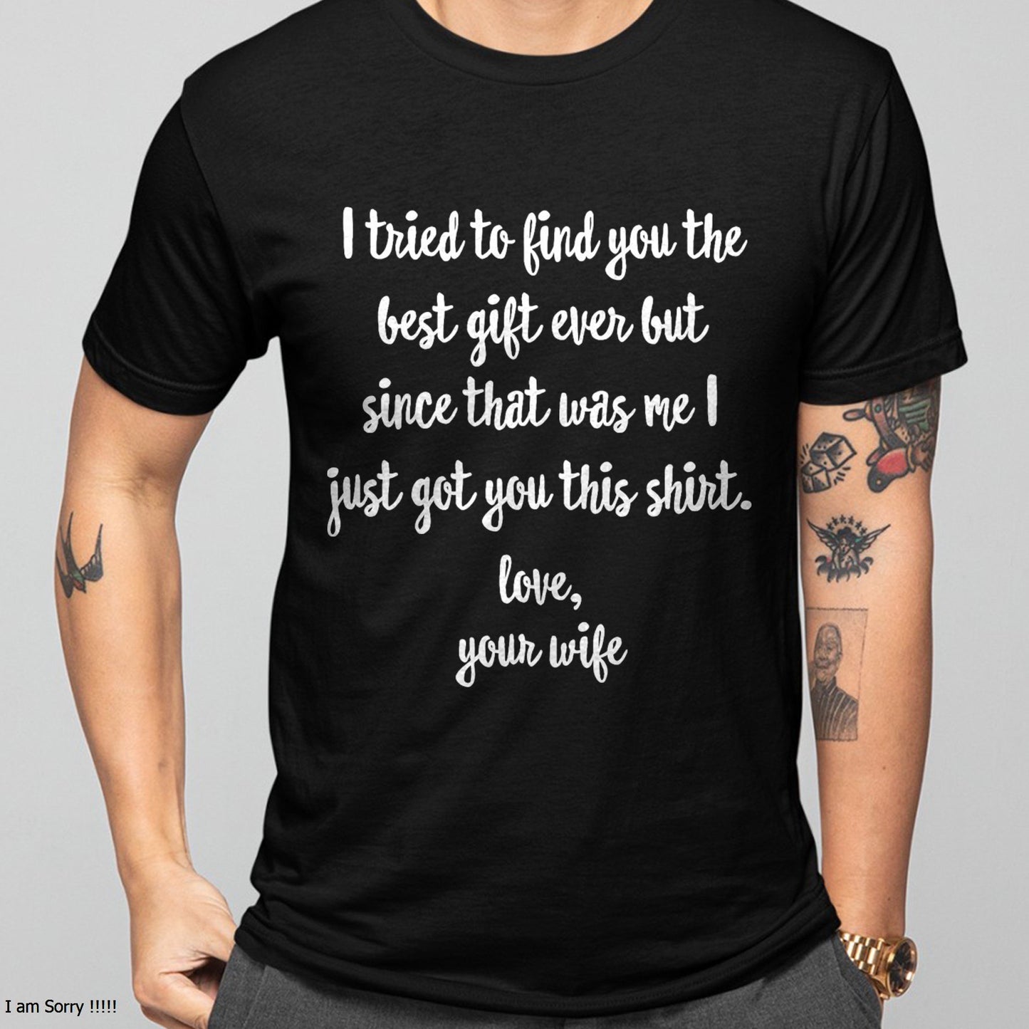 Funny Father's Day or Birthday Gift to Husband T-Shirt From WIFE - TRACY00 (SKU-TRAN-1305010)