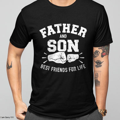 Father and Son Best Friends for Life T-Shirt From MOM - TRACY00 (SKU-TRAN-120506)