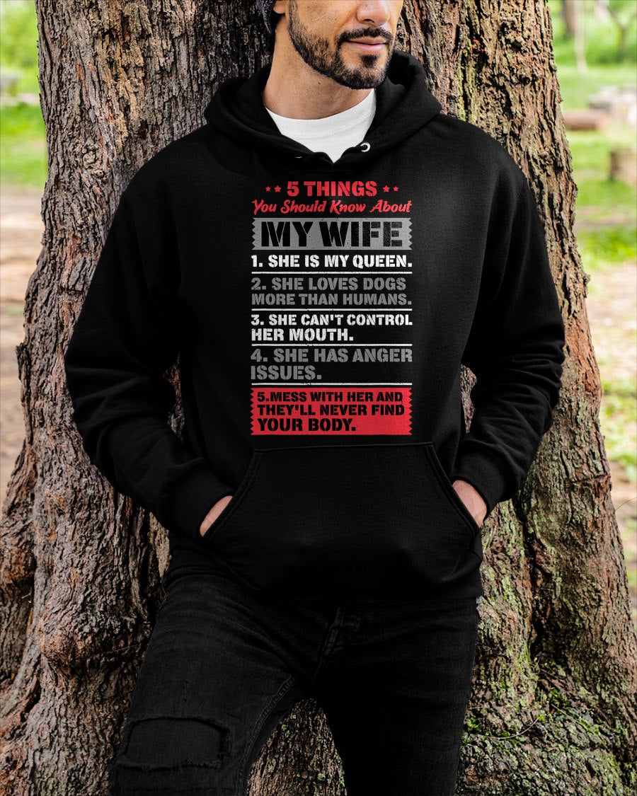 5 Things You Should Know About My Wife Husband Giftidea T-Shirt From WIFE - TRACY00 (SKU-TRAN-130506)