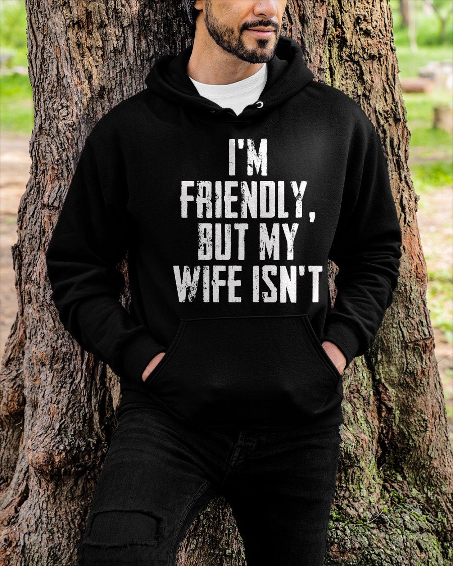 I'm Friendly But My Wife Isn't Vintage T-Shirt From WIFE - TRACY00 (SKU-TRAN-1305017)