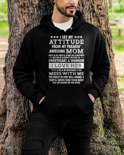 I Get My Attitude from My Mom Funny Women Gift T-Shirt From MOM - TRACY00 (SKU-TRAN-120505)