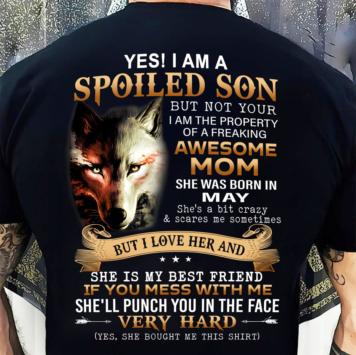 May - Lucky Son of Awesome Mom - Perfect Gift for Son From Mom - XUAN05 (SKU10-128-05)