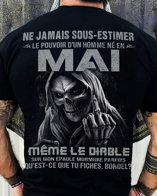LE POUVOIR D’UN HOMME NÉ EN – T-SHIRT POUR HOMME – xuan05 (SKU08-61-05)