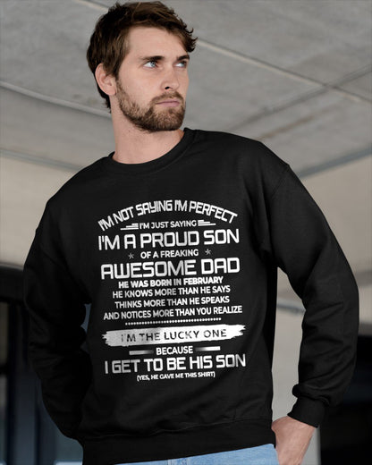 FEBRUARY - I'm not saying I'm perfect T-shirt From DAD - TRACY02 (SKU2605-284-02)