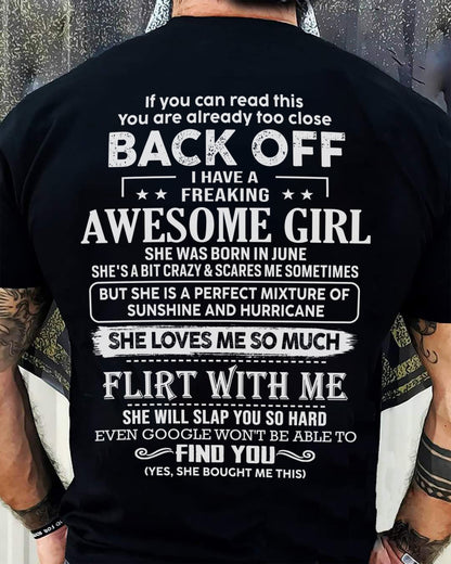 June ��� Awesome Girlfriend Born In June ��� Special gift for your Boyfriend ��� From Wife tracy06 (SKU06-17-06)
