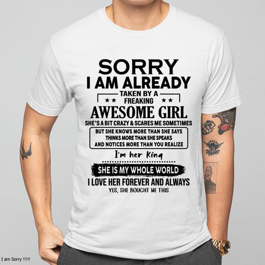 I'm her King T-shirt FROM Wife - TRACY00 (SKU26T-01-23-00)