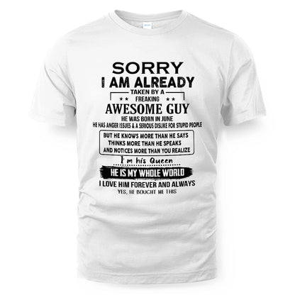 June - Awesome Boyfriend Born In June- Special gift for your Girlfriend - From Husband XUAN06 (SKUT08-11-06)