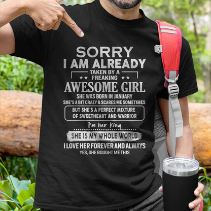 January - Awesome Girl - Perfect Gift For Your Boyfriend, Husband From Wife - tracy01 (SKU04-86MT-01)