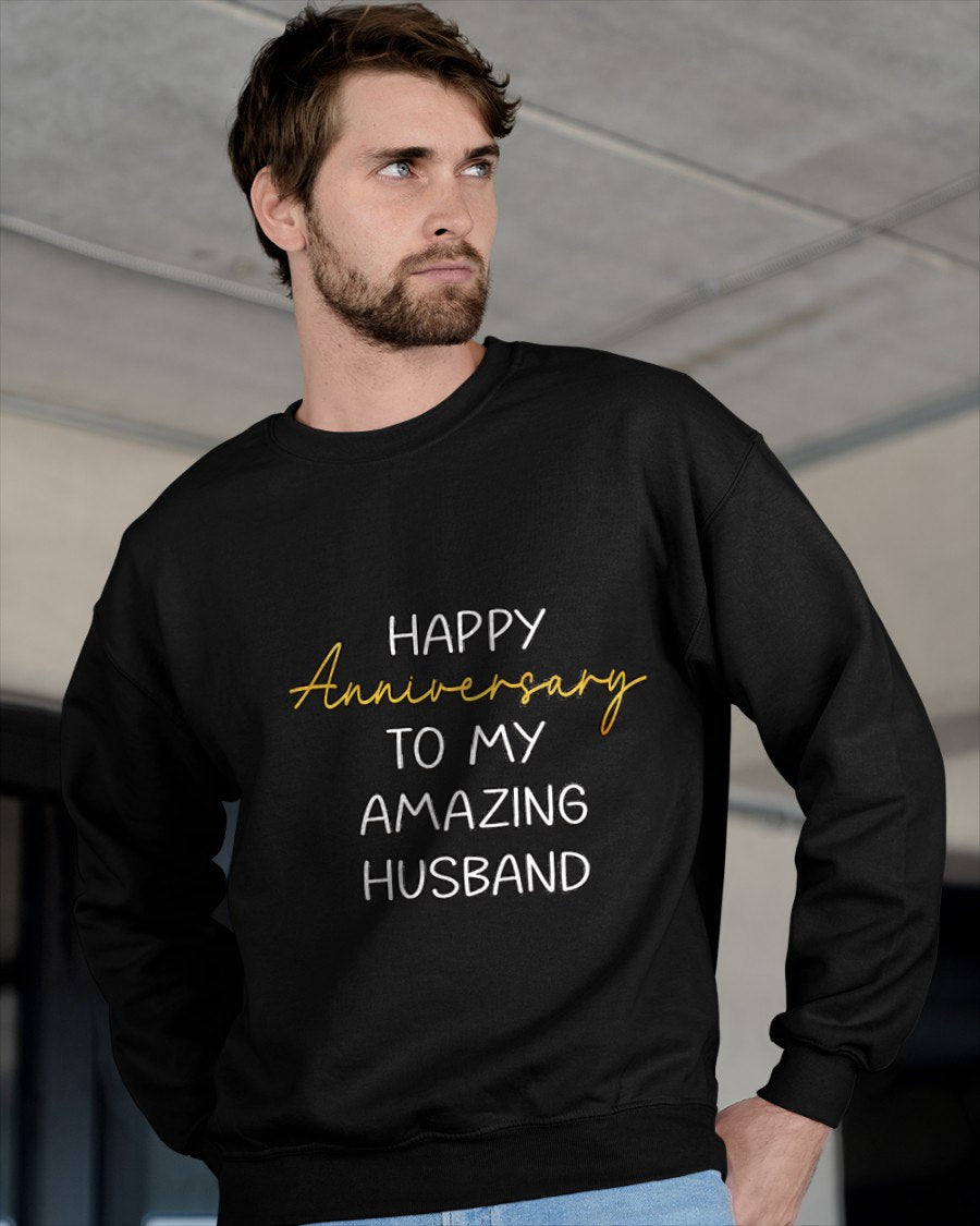 Happy Anniversary to My Amazing Husband Idea for Couples T-Shirt From WIFE - TRACY00 (SKU-TRAN-1305012)