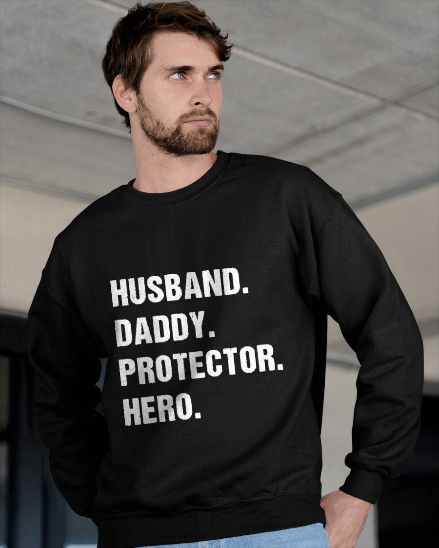 Husband Daddy Protector Hero for Dad Wife T-Shirt From WIFE - TRACY00 (SKU-TRAN-1305013)
