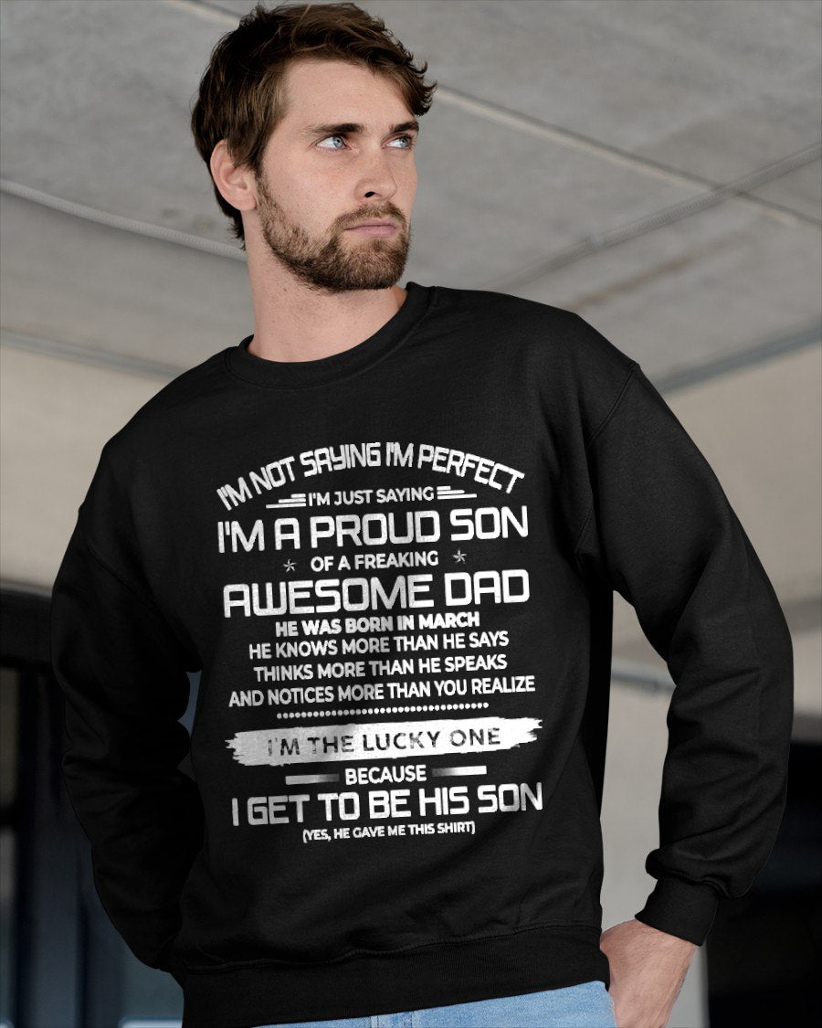 MARCH - I'm not saying I'm perfect T-shirt From DAD - TRACY03 (SKU2605-284-03)