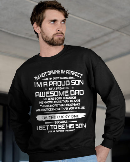 MARCH - I'm not saying I'm perfect T-shirt From DAD - TRACY03 (SKU2605-284-03)
